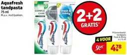 Kruidvat Aquafresh tandpasta aanbieding