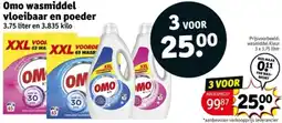 Kruidvat Omo wasmiddel vloeibaar en poeder aanbieding