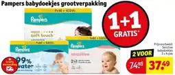 Kruidvat Pampers babydoekjes grootverpakking aanbieding