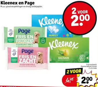 Kruidvat Kleenex en Page aanbieding
