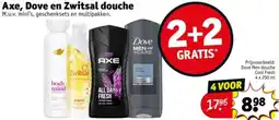 Kruidvat Axe, Dove en Zwitsal douche aanbieding
