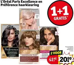 Kruidvat L'Oréal Paris Excellence en Préférence haarkleuring aanbieding