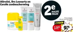 Kruidvat Altruist, Drs Leenarts en CeraVe zonbescherming aanbieding