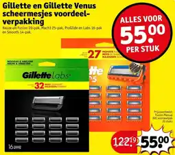 Kruidvat Gillette en Gillette Venus scheermesjes voordeelverpakking aanbieding