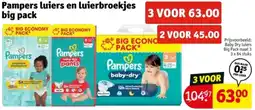 Kruidvat Pampers luiers en luierbroekjes big pack aanbieding