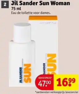 Kruidvat Jil Sander Sun Woman aanbieding