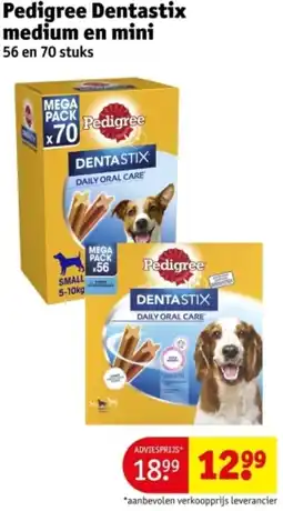 Kruidvat Pedigree Dentastix medium en mini aanbieding