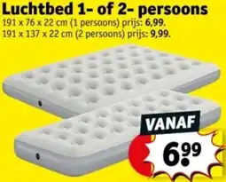Kruidvat Luchtbed 1 of 2- persoons aanbieding