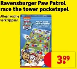 Kruidvat Ravensburger Paw Patrol race the tower pocketspel aanbieding
