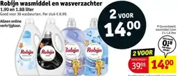 Kruidvat Robijn wasmiddel en wasverzachter aanbieding