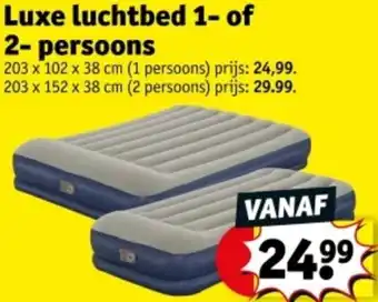 Kruidvat Luxe luchtbed 1 of 2-persoons aanbieding