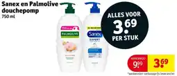 Kruidvat Sanex en Palmolive douchepomp aanbieding