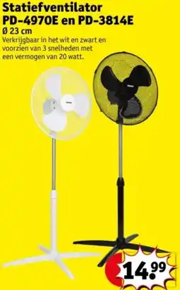 Kruidvat Statiefventilator PD-4970E en PD-3814E aanbieding