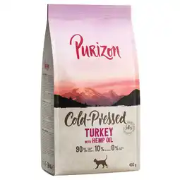 Zooplus Probeer nu: Purizon - graanvrij - NIEUW: Coldpressed Kalkoen met Hennepolie 400g aanbieding