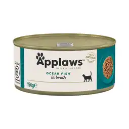 Zooplus Voordeelpakket: 48x156g Applaws in Bouillon Zeevis Nat Kattenvoer aanbieding