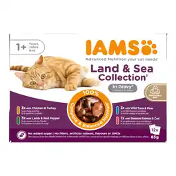 Zooplus 36 x 85 g+ 12 x 85 gratis! IAMS natvoer voor kattten 48 x 85 g aanbieding