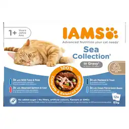 Zooplus 36 x 85 g+ 12 x 85 gratis! IAMS natvoer voor kattten 48 x 85 g aanbieding