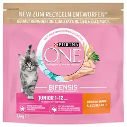 Zooplus 2x 1,4kg Purina ONE Junior met Kip droogvoer voor katten aanbieding