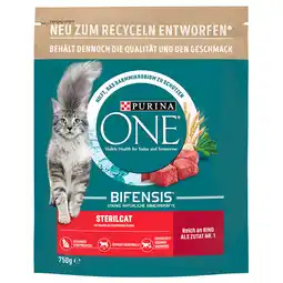 Zooplus 2x750g Sterilcat met Rund Purina ONE Kattenvoer aanbieding