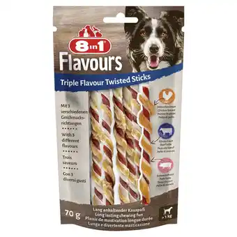 Zooplus 3 + 1 gratis! 8in1 Triple Flavour hondensnacks aanbieding