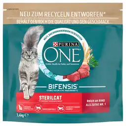 Zooplus 1,4kg Purina ONE Sterilcat met Rund Droog Kattenvoer aanbieding