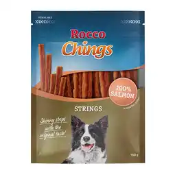Zooplus Voordeelpakket Rocco Chings Strings - 4 x Zalm 150 g aanbieding