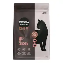 Zooplus 2x2kg Cosma Katten Droogvoer Rund & Kip aanbieding