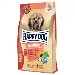 Zooplus 4kg Happy Dog NaturCroq Mini Adult Zalm & Rijst droogvoer voor honden aanbieding