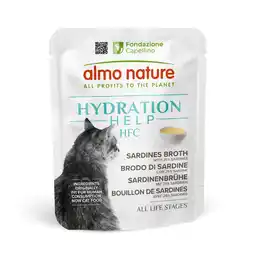 Zooplus 6x50g Almo Nature HFC Hydration Help sardinebouillon met sardientjes nat kattenvoer aanbieding