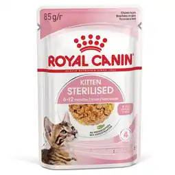 Zooplus Voordeelpakket: 24x 85g Royal Canin FHN Kitten Sterilised in Jelly nat kattenvoer aanbieding