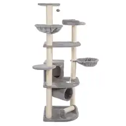 Zooplus zooplus Basics krabpaal XL 55x55x171cm, grijs kat aanbieding