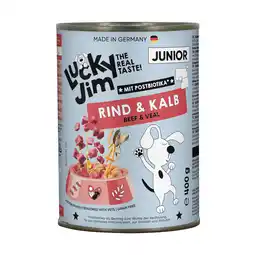 Zooplus Voordeelpakket: 24x400g Lucky Jim Junior Rundvlees & Kalfsvlees Hondenvoer nat aanbieding