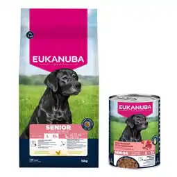 Zooplus 15 kg Eukanuba Premium Nutrition droogvoer + 3 x 400 g natvoer gratis! aanbieding