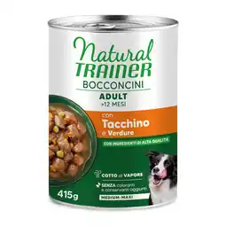 Zooplus 415g Natural Trainer Bocconcini Adult Medium & Maxi Brokken Kalkoen natvoer voor honden aanbieding