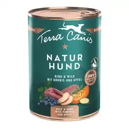 Zooplus 6x400g Terra Canis natuurlijk hondenrundvlees & wild met pompoen & appel natvoer voor honden aanbieding