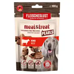 Zooplus 100g Fleischeslust Meat & Treat Pearls Rund hondensnacks aanbieding