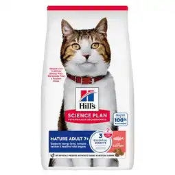 Zooplus 10kg Hill's Science Plan Mature Adult 7+ Zalm droogvoer voor katten aanbieding