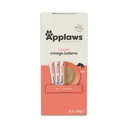 Zooplus Voordeelpakket: 16x15g Applaws Romige Traktatie Zalm Katten­s­nacks aanbieding