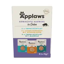 Zooplus Voordeelpak: 48x70g Applaws Cat Pouch in Gelei Mixpakket Tonijn & Kip (3 soorten) Nat kattenvoer aanbieding