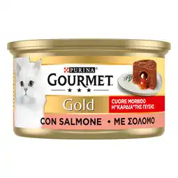 Zooplus 24x85g Gourmet Gold Smeltende Kern Zalm Natvoer Kat aanbieding