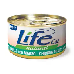 Zooplus Voordeelverpakking: 12x85g Life Cat Natural adult Kip met Rundvlees nat kattenvoer aanbieding
