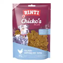 Zooplus Voordeelpakket: 3x80g RINTI Chicko's Plus Collageen Hartjes Hondensnacks aanbieding