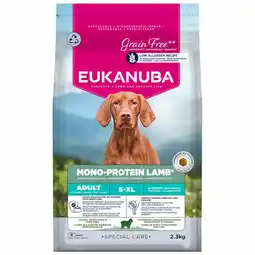 Zooplus Dubbelpak: 2x2,3kg Eukanuba Special Care Mono-Protein Adult Lam Hondenvoer droog aanbieding