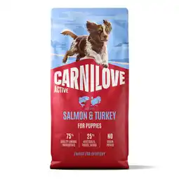Zooplus Voordeelpak: 2x12 kg Carnilove Active Puppies zalm & kalkoen droogvoer voor honden aanbieding