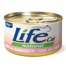 Zooplus 12x85g Life Cat Natural adult tonijn met garnalen nat kattenvoer aanbieding