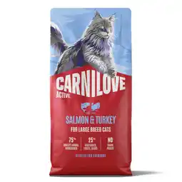 Zooplus Voordeelpak: 2x6 kg Carnilove Active Large Cat met zalm en kalkoen droog kattenvoer aanbieding