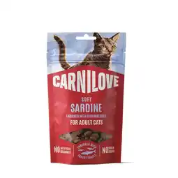 Zooplus Voordeelpak: 2x 50g sardine met aardbei Carnilove Cat Soft Snack kat aanbieding