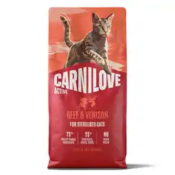 Zooplus Voordeelpak: 2x6 kg Carnilove Active Adult Sterilised met rund en wild vlees droog kattenvoer aanbieding