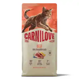 Zooplus Voordeelpak: 2x6 kg Carnilove True Fresh Sterilised Adult Rund Kattenvoer droog aanbieding