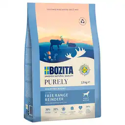Zooplus 25% korting! Bozita Purely droogvoer voor honden 2,5kg - 2,5 kg Adult Active Rendier aanbieding
